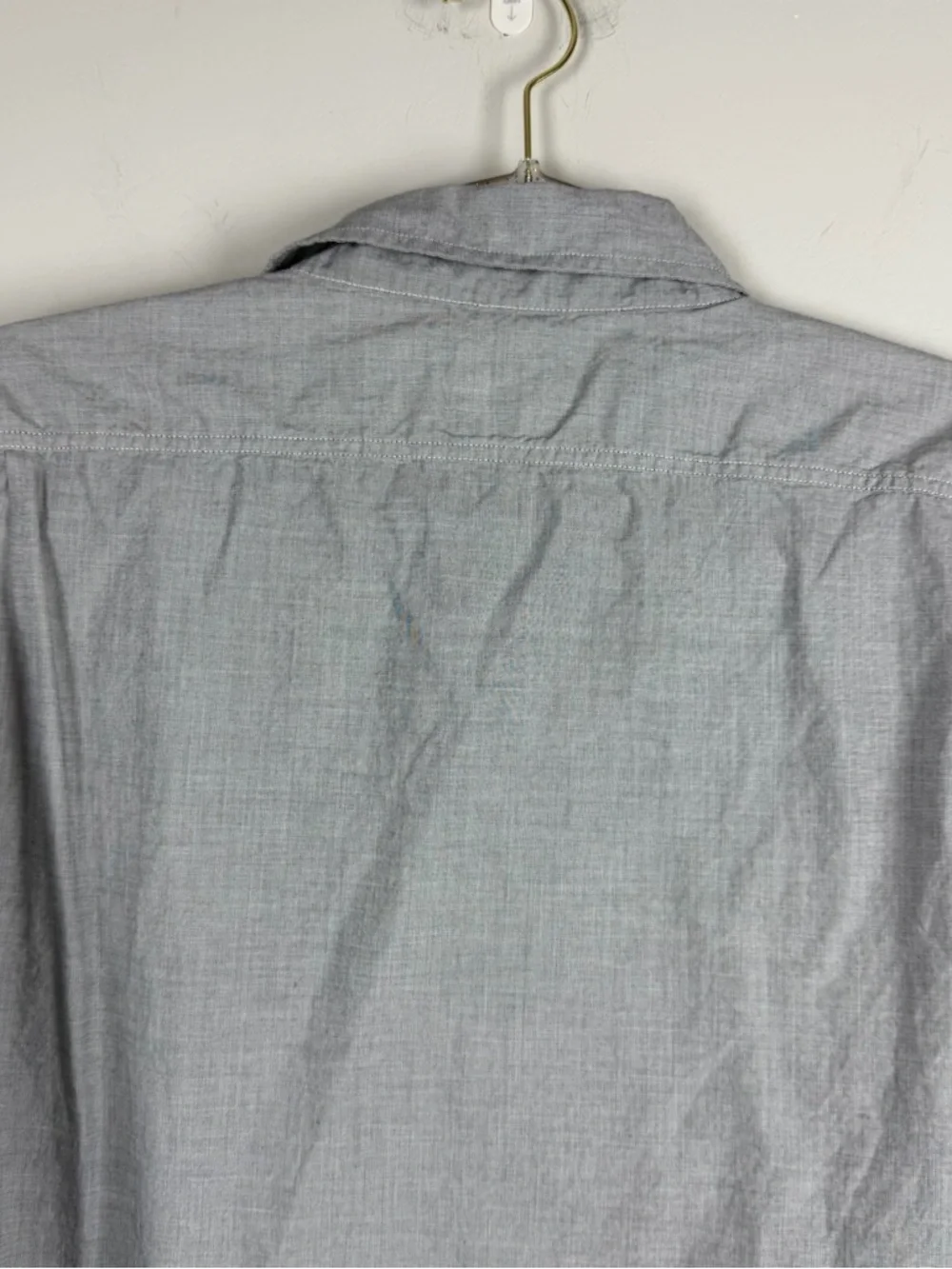 J.Crew Workshirt Gray Cotton Button Up Long Sleeve Career Classic Shirt Men’s XL